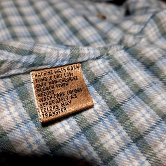 LORD&TAYLOR MENS COTTON FLANNEL LONG SLEEVE POCKET‎ BUTTON SHIRT XL - Picture 8 of 10